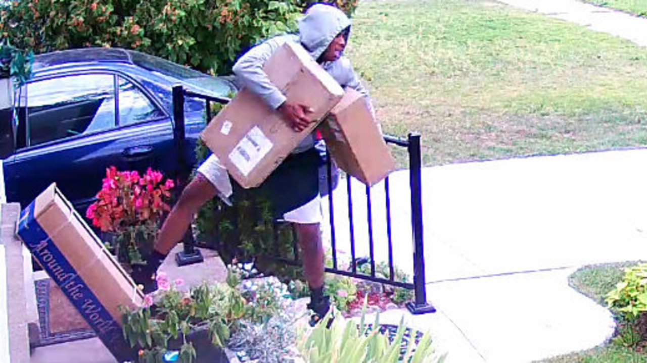 Video shows man stealing packages from front porch in Westland